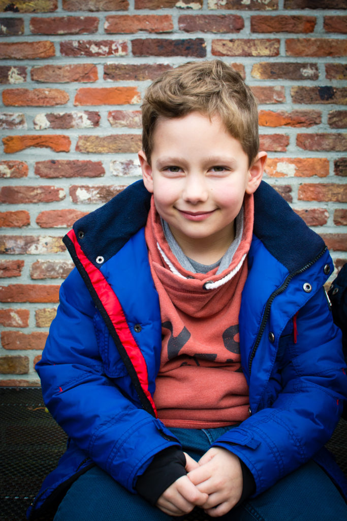 Kinderfotografie, portret van Tibe