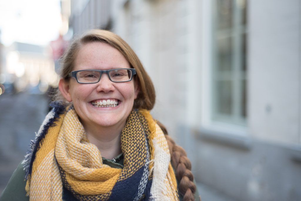 Portret van Kathleen buiten