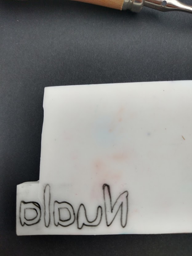 Stempel snijden transfer overtrekken